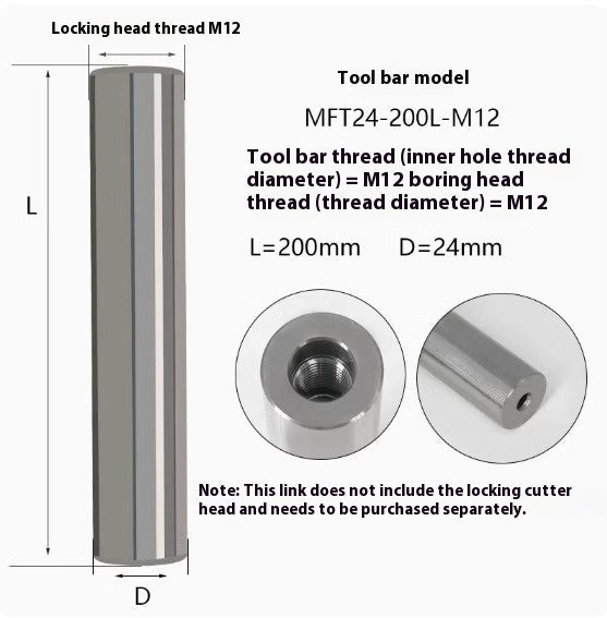 6034 MFT tungsten steel anti-vibration cutter shank lock tooth cutter shank high precision end milling cutter shank monolithic alloy interchangeable carbide head Shandong Denso Pricision Tools Co.,Ltd.